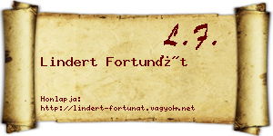Lindert Fortunát névjegykártya